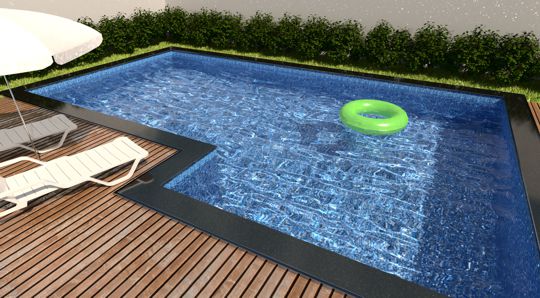 Piscina com custica